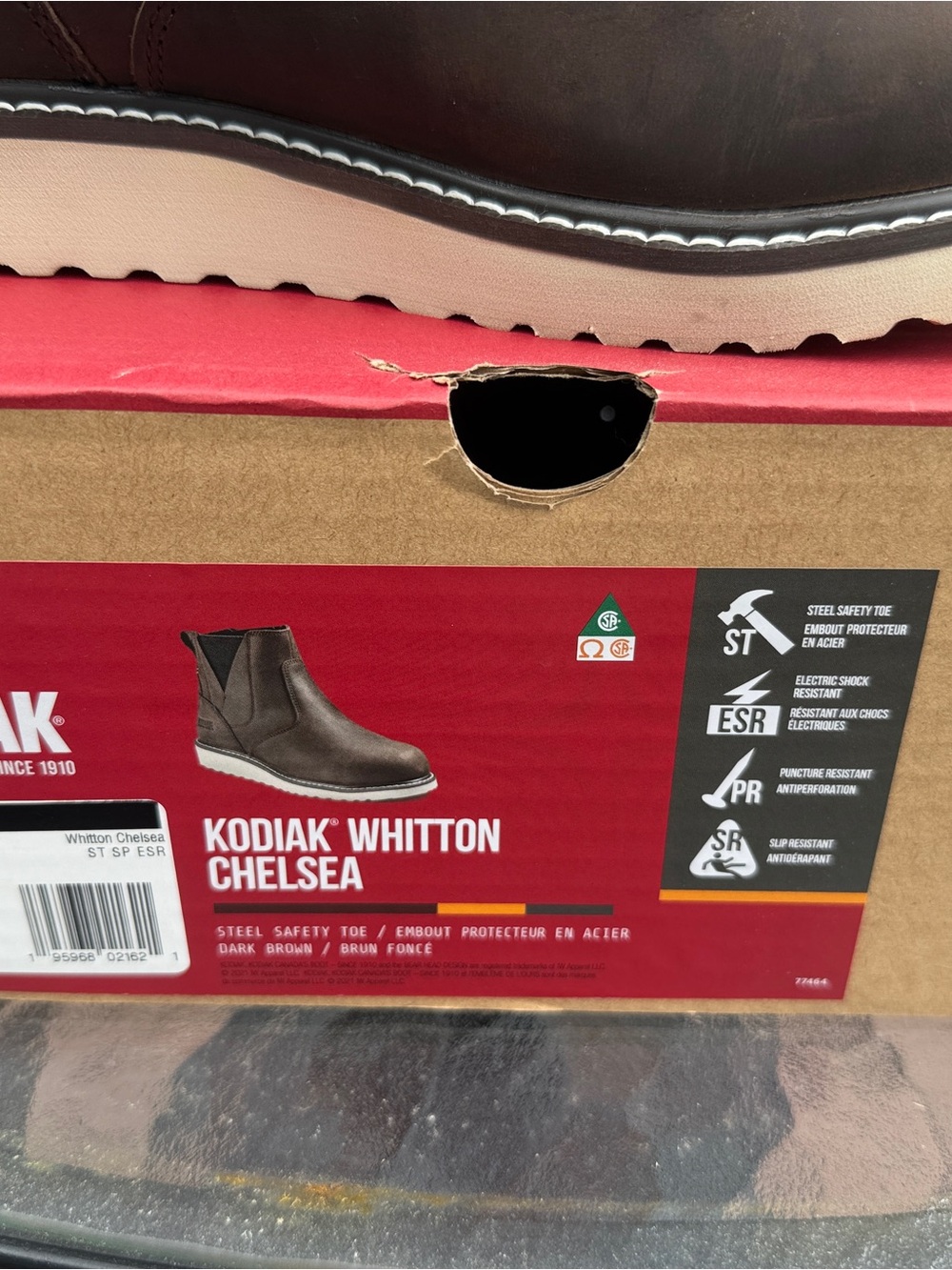 Kodiak Women’s Brown Leather steel toe Boots with White Sole - Picture 3 of 9